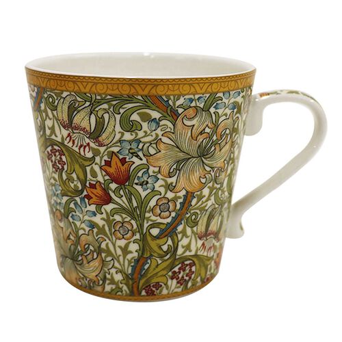 Dyme Bone China Conical Mug Single In Gift Box - Golden Lily